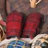 Handemade leather forearm bracers with buckles